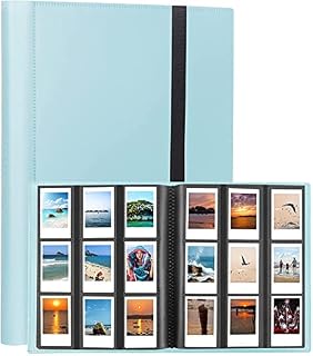 432 Pockets Mini Film Album for Fujifilm Instax Mini Film (54 x 86 mm) / Polaroid Zink Photo Paper (2 X 3"/50 X 76 mm) / Kodak Zink Photo Paper (2.1 X 3.4") / HP Sprocket Photo Paper (2x3") (Blue)