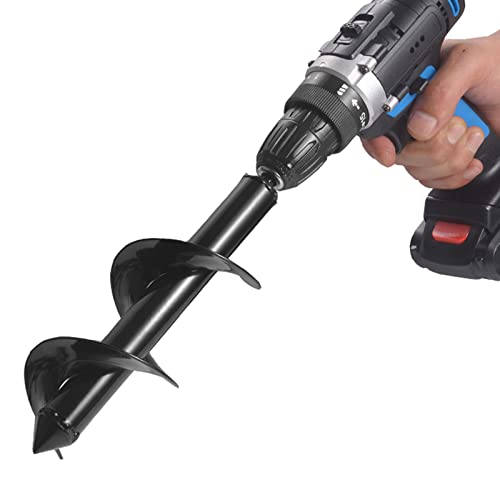 Garden Auger Spiral Drill Bits Set Of 2, 3''X12'' /1.6''X9''Earth Auger Drill Bits Heavy Metal Auger Drill Bit For Hex Driver Drill #TOP1