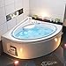 Produktbild Tronitechnik® Whirlpool Badewanne Hydra 165cm x 148cm mt Heizung, Massage, Bachlauf und Farblichttherapie Indoor Eckbadewanne 2 Personen