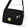 Sacs à Bandoulière pour Femmes Multi-Poches Casual Sac Messenger en Nylon Porté Epaule Sacoche Imperméable Nylon pour Voyage École Sports Achats Crossbody Bag (Kaki) #2