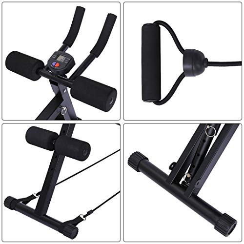 8 IN 1 Abdominal Trainers Push Ups Workout Beauty Waist Machine Height Adjustable Trainer Sit-up Exerciser for Home Gym,Dumbbell Bench