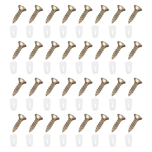 uxcell 50 piezas inserciones de pasador plástico 4.8x10mm con tornillos autorroscantes M4 miniatura 1