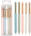NUSIGN Stylos de gel, 5 Pcs 0.5mm Rétractable Quick Dry Black Enk Fine Point Rolling Ball Gel Pen, écriture lisse Pas de saignement pour la prise de notes de journal, fournitures de bureau à domicile