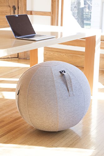 Vivora Luno - Sitting Ball Chair for Office, Dorm, and Home, Lightweight Self-Standing Ergonomic Posture Activating Exercise Ball Solution with Handle & Cover, Classroom & Yoga