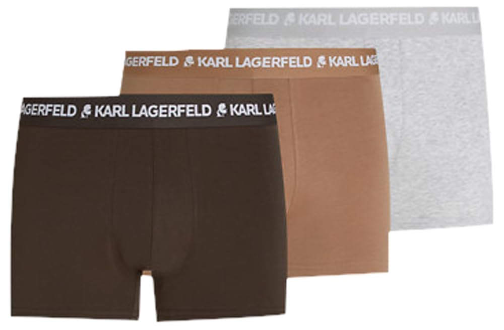 KARL LAGERFELD B.V Men's Karl Lagerfeld, Logo Trunk Multiband (3 Pack), Multicoloured, XL