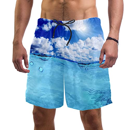 Maillots de bain pour hommes short de plage short de bain bleu