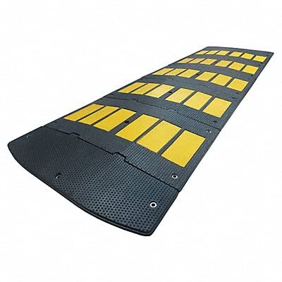 Speed Bump, 36in.W, 2in.H, 120in.L, Rubber