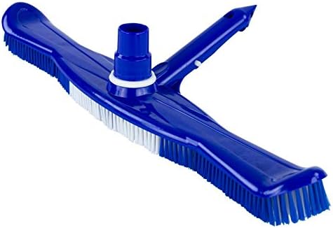 20-Inch Plastic Pool Vacuum Brush | Perfect for Cleaning Your Pool Wall | Compatible with Standard Telescoping Poles | Light Weight with Strong Nylon Bristles