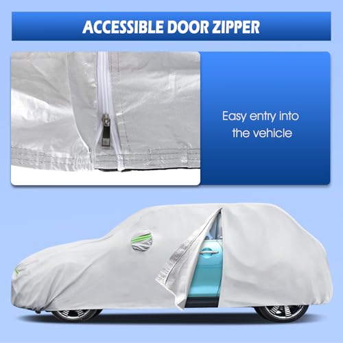 Image of Car Cover Custom Fit for 2014-2026 Mini Cooper /Cooper S 2-Door, Migaven Waterproof Full Exterior Cover Sun Rain Protection with Door Zipper and Cotton Lining