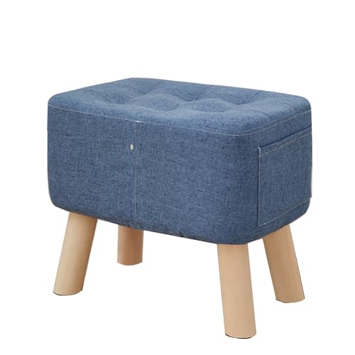 Tabouret à langer bleu compact pour optimiser l'espace d'une entrée