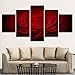 Produktbild JBUTXE 5 Tafeln Wand-Kunst Bild Rote Rose Poster Drucke auf Leinwand, HD Drucke Poster Wandbild Leinwand Bilder für zu Hause Moderne Dekoration Modulare Druckdekor 125x60cm (B x H)