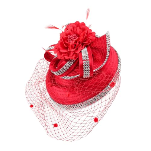 Chapeau à fleurs sous boîte cadeau bibi de mariée et banquet chic