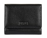 Bric's Marmolada Kompaktes Damen-Portemonnaie aus Leder mit RFID-Schutz, Geldscheinfach, 10 Kartenfächer und Münzfach mit Reißverschluss, Größe: 11cm x 9,5cm x 3cm, Schwarz