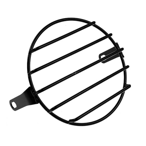 Grille phare moto vintage couvercle lampe gril rétro protecteur universel 6.3 pouces