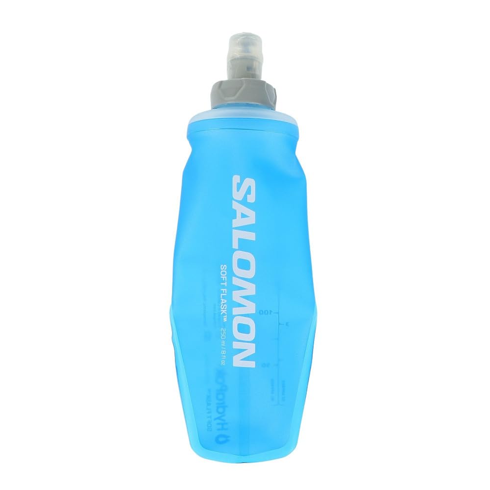 Salomon Soft Flask 250ml/8oz 28 for Hiking and Trail Running, Clear Blue,