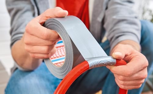 Image of tesa extra Power Universal Duct Tape - Adhesive Tape with Extra Strong Hold and Versatile Use - For Repairs, Fastening, Sealing and More - White - 3 rolls - 10 m x 50 mm