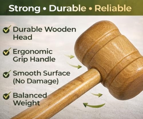 Image of LIVOX Cricket Bat Double Sided Knocking Wooden Mallet (Hammer) with Linseed Bat Oil 100ml, Pack of 2