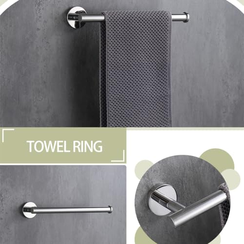 Support mural porte-serviettes or brossé avec kit accessoires complet