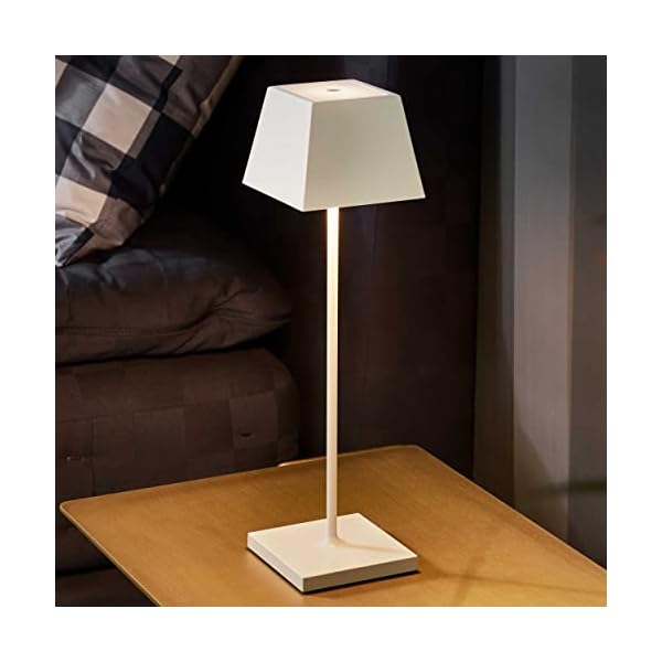 SIGOR Nuindie - Dimmbare LED Akku-Tischlampe Indoor & Outdoor, Höhe 38cm, aufladbar mit Easy-Connect, 12 h Leuchtdauer… – Bild 3