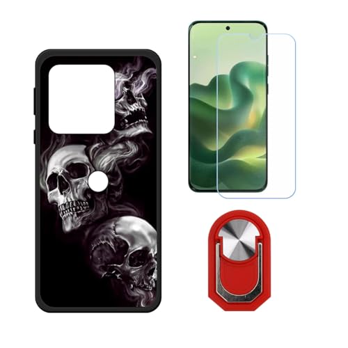 BMPNLSZ �K�p Motorola Edge 70 Fusion�p+HD�����K���X�ɓK�����ėpTPU�P�[�X�A�V���J�Q���P�[�X�o���p�[�ی�o�b�N�P�[�X-�ɓK����9�d�x�X�N���C�u�h�~�X�N���[���v���e�N�^(6,8") + ���O���\�Ŕėp�I��360�x��]��