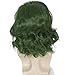 Linfairy Short Green Clown Wig Halloween Cosplay Costume Curly Wig