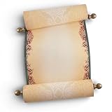 Decorative Blank Scroll for Handwriting with Aged Gold Accents on 8x19 inches Parchment Paper