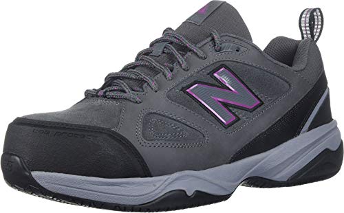 New Balance Women's Steel Toe 627 V2 Industrial Shoe, Grey/Pink, 10 M US