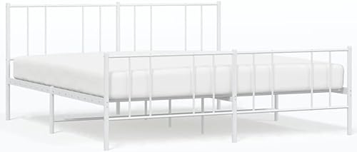 Miniatura 63 de YAFF Marco de cama de metal de 81.5 x 41.3 x 35.4 pulgadas, marco de cama de plataforma de acero resistente con cabecero, no necesita somier, sin