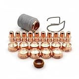 FACAIIO Plasmabrenner Elektrode und Düsen-Set, 23-teilig, mit PR0101 PD0101 PC0109 für A101, 1,4 mm Düse, inklusive Elektroden, Gasring, Schild und Federführung