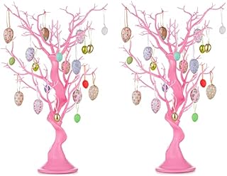 Sziqiqi White Twig Tree Wedding Easter Centrepieces for Tables Decoration, Artificial Easter Tree for Centerpiece for Weddings Christmas Easter Birthday Party Tabletop Decoration, 58cm Height