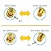 Black and Gold 10dBi Dual Band Signal Booster Wi-Fi Antennas (2.4GHz/5GHz-5.8GHz) with RP-SMA Male Connector for Wireless Camera, Router, Hotspot - 2 Pack