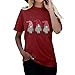 Produktbild Weant Damen T-Shirt Kurzarm Sommer Rundhals mit Print Tunika Lose Oberteil Bluse Tops Frauen Mode Elegant Oberteile Bluse Bauchfrei Crop Valentinstag Pullover Tops