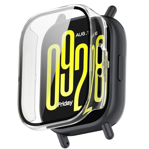 For Redmi Watch 5 Lite �J�o�[ Redmi Watch 5 Lite �P�[�X �K���X�t�B������̌^ PC�f�� �S�ʕی� ��d�\�� �h�o ���{���Ɏq�� �L�Y�h�~ �y��(�N���A)