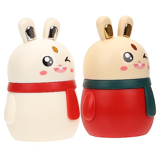 MAGICLULU 1 Juego Envase De Moldadientes Chicle Tazas Apilables Botes De Dulces con Tapa Azúcar Dispensador Automático De Palillos De Porta Palillos Automático El Plastico 2 Piezas