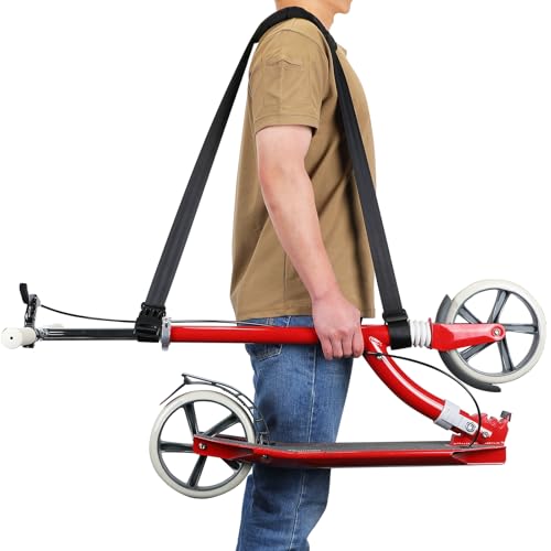 Scooter Shoulder Strap, 71-inch Carrying Scooter with Adjustable Carrying Strap and Extra-Thick Anti-Slip Shoulder, Scooter Strap for Electric Scooter, Bikes, Balance Bikes, Yoga Mat, Ski Board