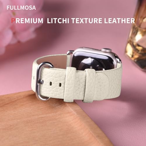 Image of Fullmosa Watch Band Compatible with Red Apple Watch Leather Band 42mm 41mm 40mm 38mm, iWatch Band for Series ultra3 /2 /1 SE3 /2 /1 11 /10 /9 /8 /7 /6 / /5 /4 /3 for Men Women
