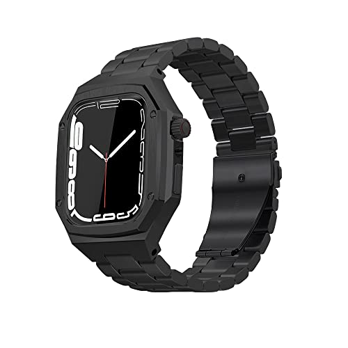 Kit retrofit Apple Watch 45mm bracelet étui acier inoxydable infri