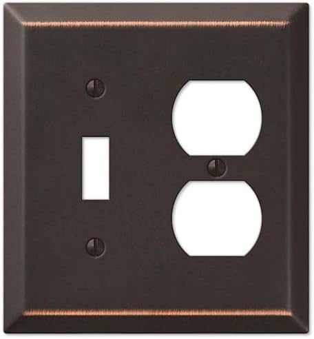 Colester Direct メタルオイル磨きブロンズ壁スイッチプレート コンセントカバー トグルロッカー GFI(コンボ電源コン