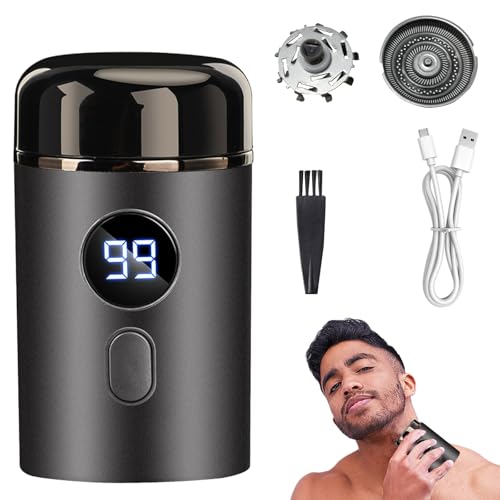 Xerteam Mini Rasierer Elektrisch, Tragbarer Mini Rasierer Herren Elektrisch, Stumm Wasserdichter Multifunktionaler Elektrorasierer, Easy Trim-Rasierers Intimbereich Rasierapparat und USB Rechargeable
