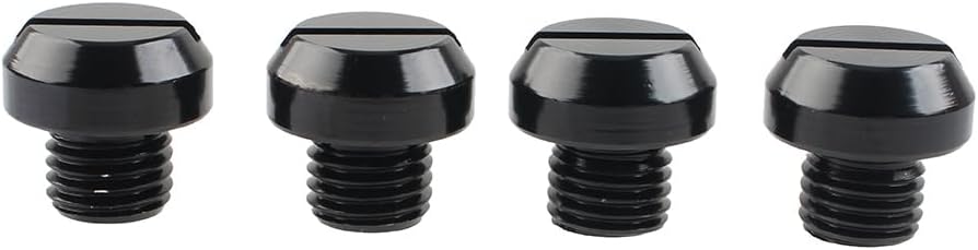 SIKUAI 4PC Motorcycle Mirror Hole Plugs Motorcycle Mirrors Blanking Cover Cap M10 * 1.25 Universal for Motorcycle, Scooter, ATVs, Dirt Bike, Bike, Electric Motorcycle, Black