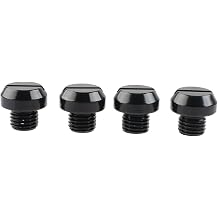 SIKUAI 4PC Motorcycle Mirror Hole Plugs Motorcycle Mirrors Blanking Cover Cap M10 * 1.25 Universal for Motorcycle, Scooter, ATVs, Dirt Bike, Bike, Electric Motorcycle, Black