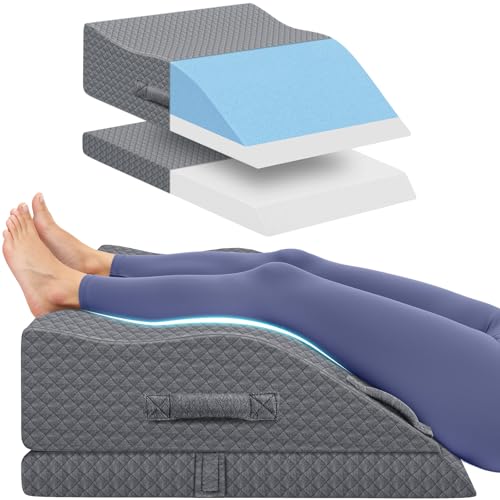 Elevation Pillow for Legs Memory Foam Adjustable Grey