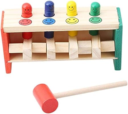 Amazon ハンマートイqunqene ハンマートイ おもちゃ 木のおもちゃ 色認識 おもちゃ 知恵おもちゃ 叩くおもちゃ 玩具 力加減 学習 教材 誕生日プレゼント ハンマートイ おもちゃ