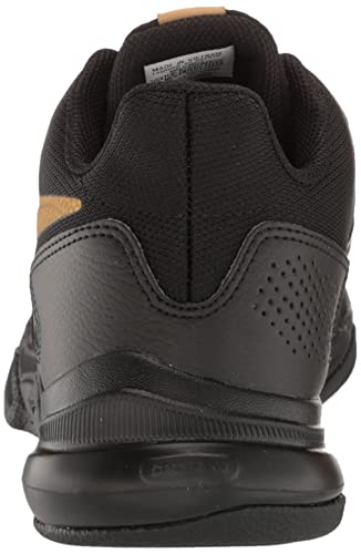 Reebok Men's More Buckets Basketball Shoe, Black/White/Brass, 6.5