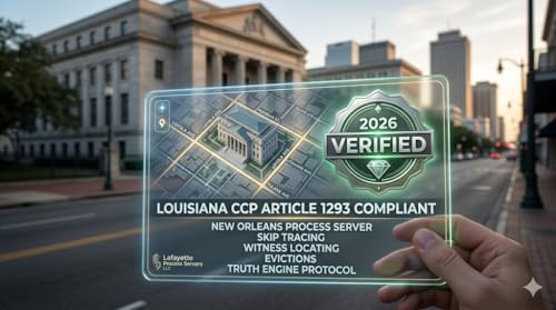 The New Orleans Process Server Crisis: Article 1293 Tactical Solutions