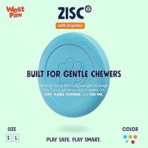 West Paw Zogoflex Zisc Dog Flying Disc High Flying Aerodynamic Disc for Dogs Puppy  Lightweight Floatable Disc for Fetch Tug of War Catch Play  Doubles As Foodwater Bowl Large 85 Aqua Blue  Cucciolini Doodles West paw zogoflex zisc dog flying disc high flying aerodynamic disc for dogs puppy  lightweight floatable disc for fetch tug of war catch play  doubles as foodwater bowl large 8 5 aqua blue   cucciolini doodles