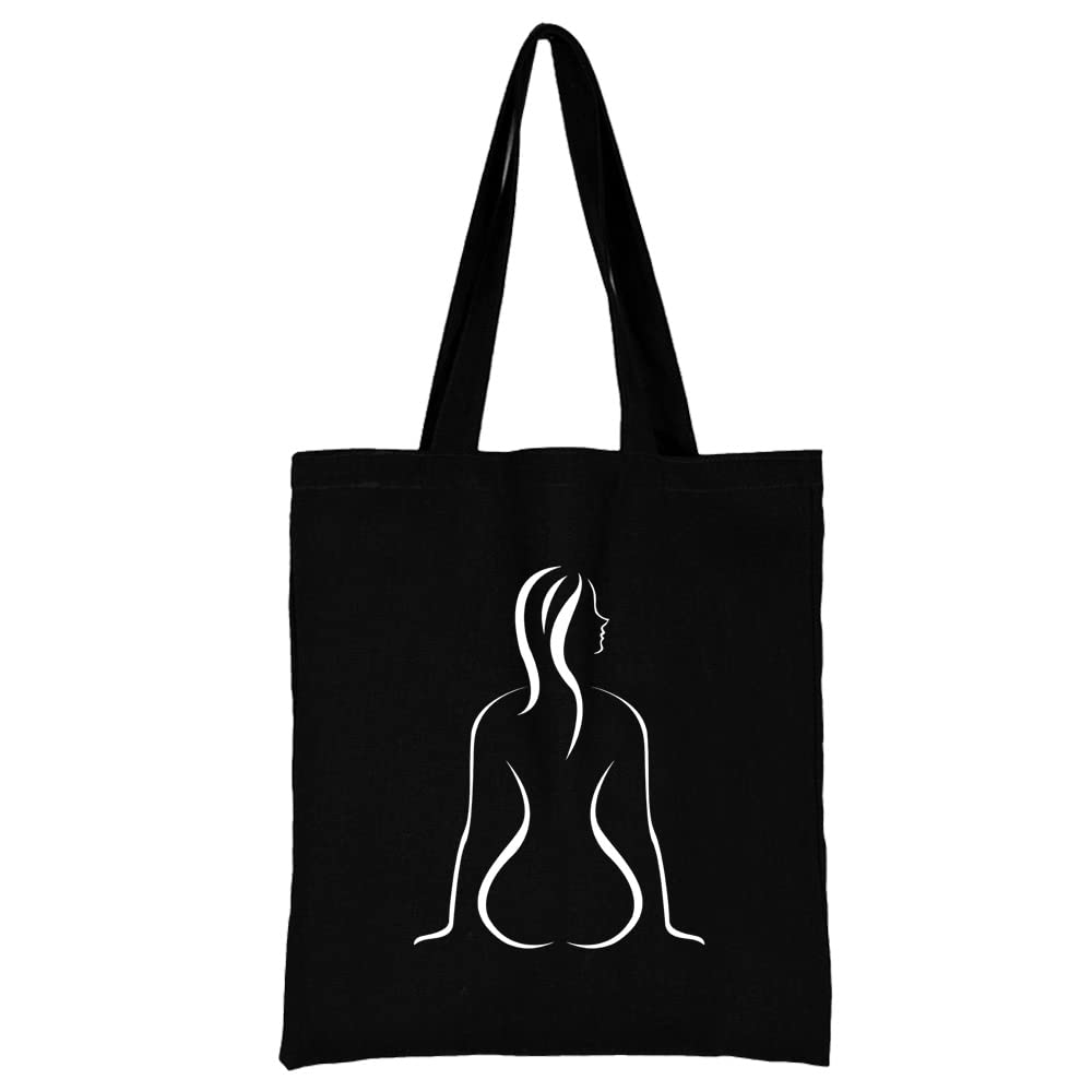 Printed Canvas reusable grocery bags, Foldable Casual Travel HandBag, Shoulder Beach Tote Bags, Shopper bag eco friendly super strong washable Storage bags Shopping bag Canvas bag for Women (Sexy)