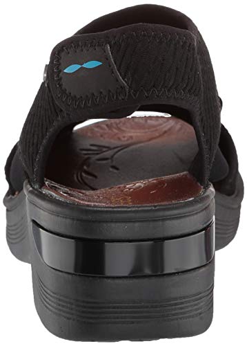 Bzees Women's Dream Sandal, Black Mesh, 8 M US3