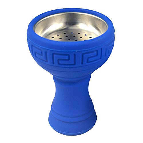 Silicon Hookah Bowl with Stainless Steel Unbreakable No Odor for Shisha Accessories Charcoal Hose Moth Tips Flower Shape