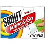 Shout Wipes, Portable Stain Treater Towelettes - 12 ea